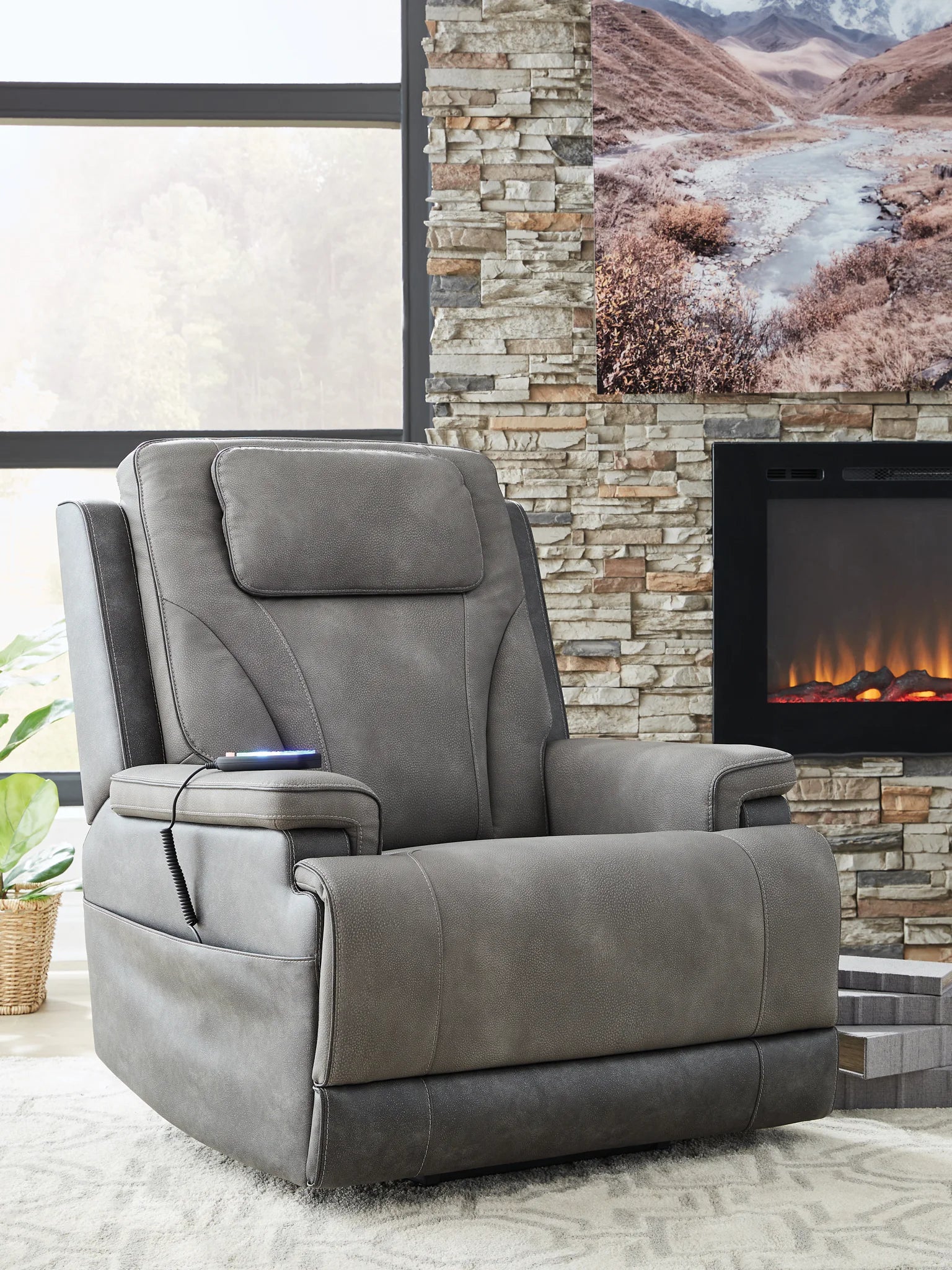 4Z-Peaceful Pause - Serenity Zone - Slate - Power Lift Recliner - Image 2