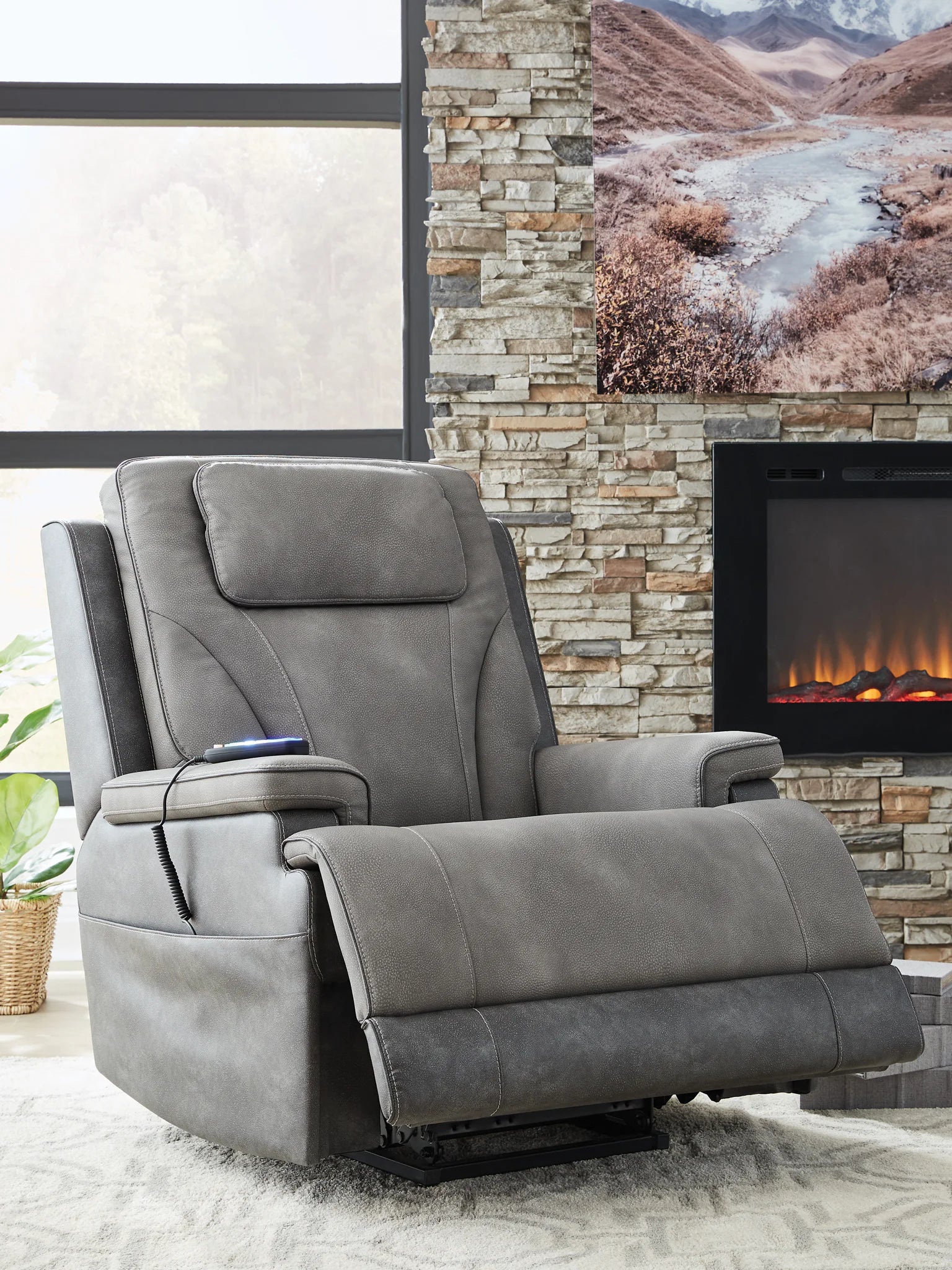 4Z-Peaceful Pause - Serenity Zone - Slate - Power Lift Recliner - Image 3