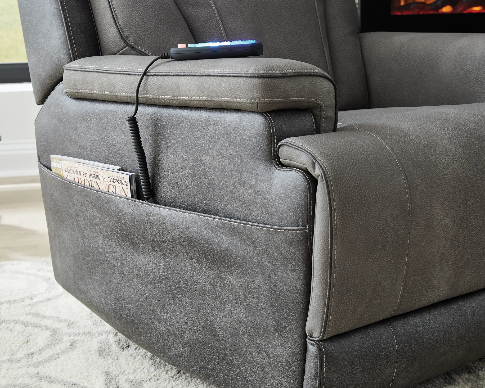 4Z-Peaceful Pause - Serenity Zone - Slate - Power Lift Recliner - Image 6