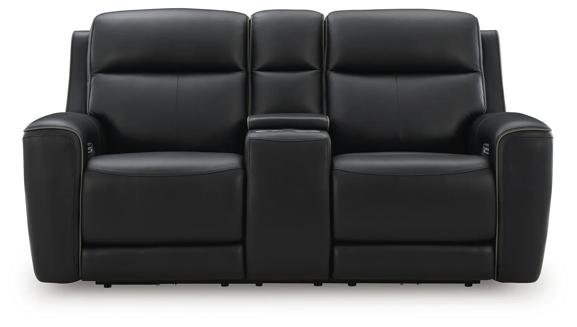 5Z-Comfort - Relaxation - Onyx - Power Recline Loveseat / Console / Adjustable Headrest - Image 4