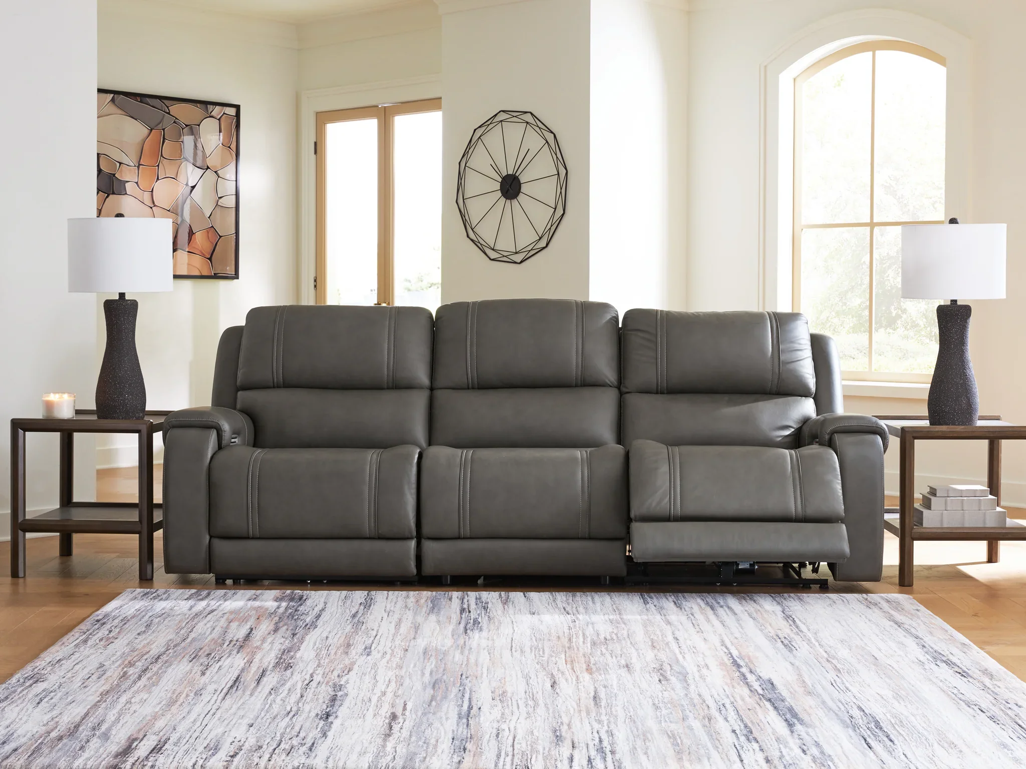 5Z - Pittson - 3-Piece Power Sectional Reclining Sofa - Anchor - Image 2