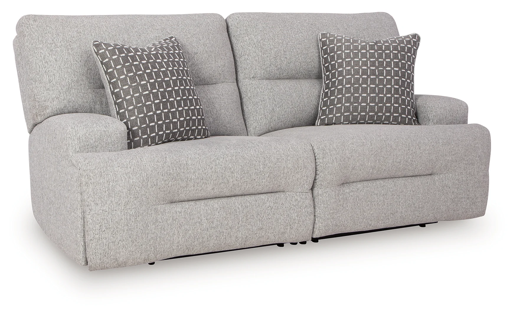 Acklen Place - 2-Piece Power Reclining Sectional Loveseat - Pewter - Image 3