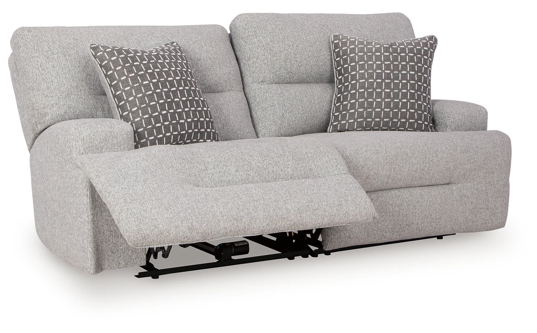 Acklen Place - 2-Piece Power Reclining Sectional Loveseat - Pewter - Image 4
