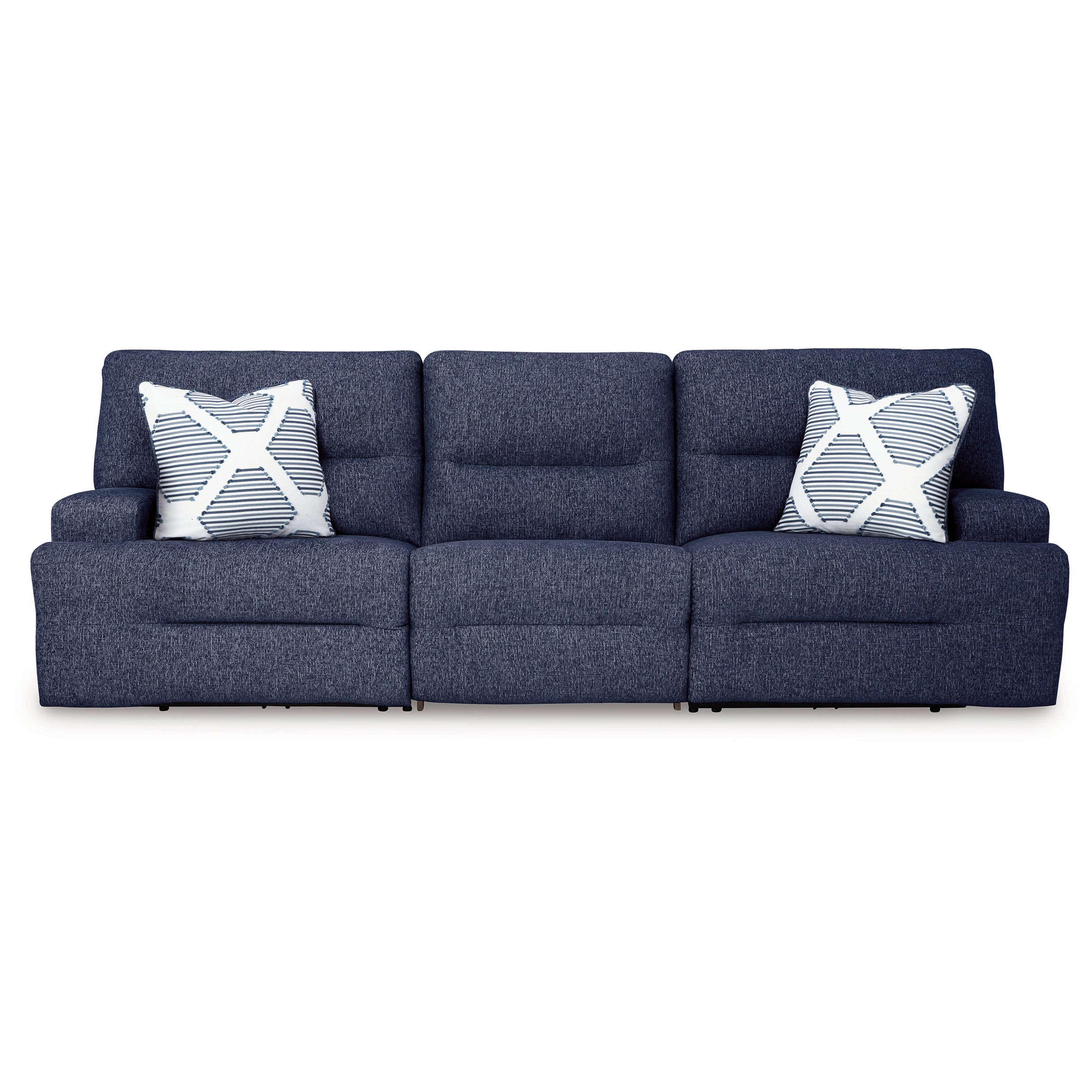 Acklen Place - 3-Piece Power Reclining Sectional Sofa - Navy