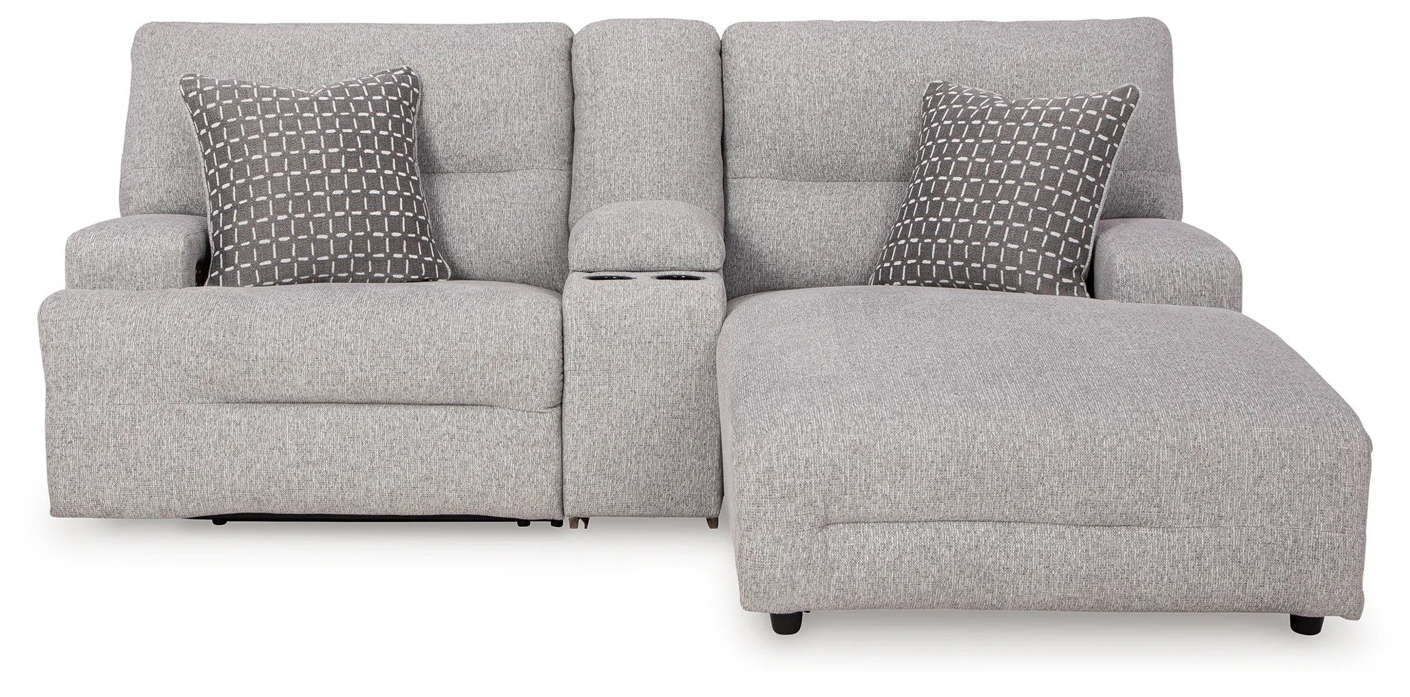 Acklen Place - Pewter - 3-Piece Power Reclining Sectional Sofa With Raf Chaise - Image 3