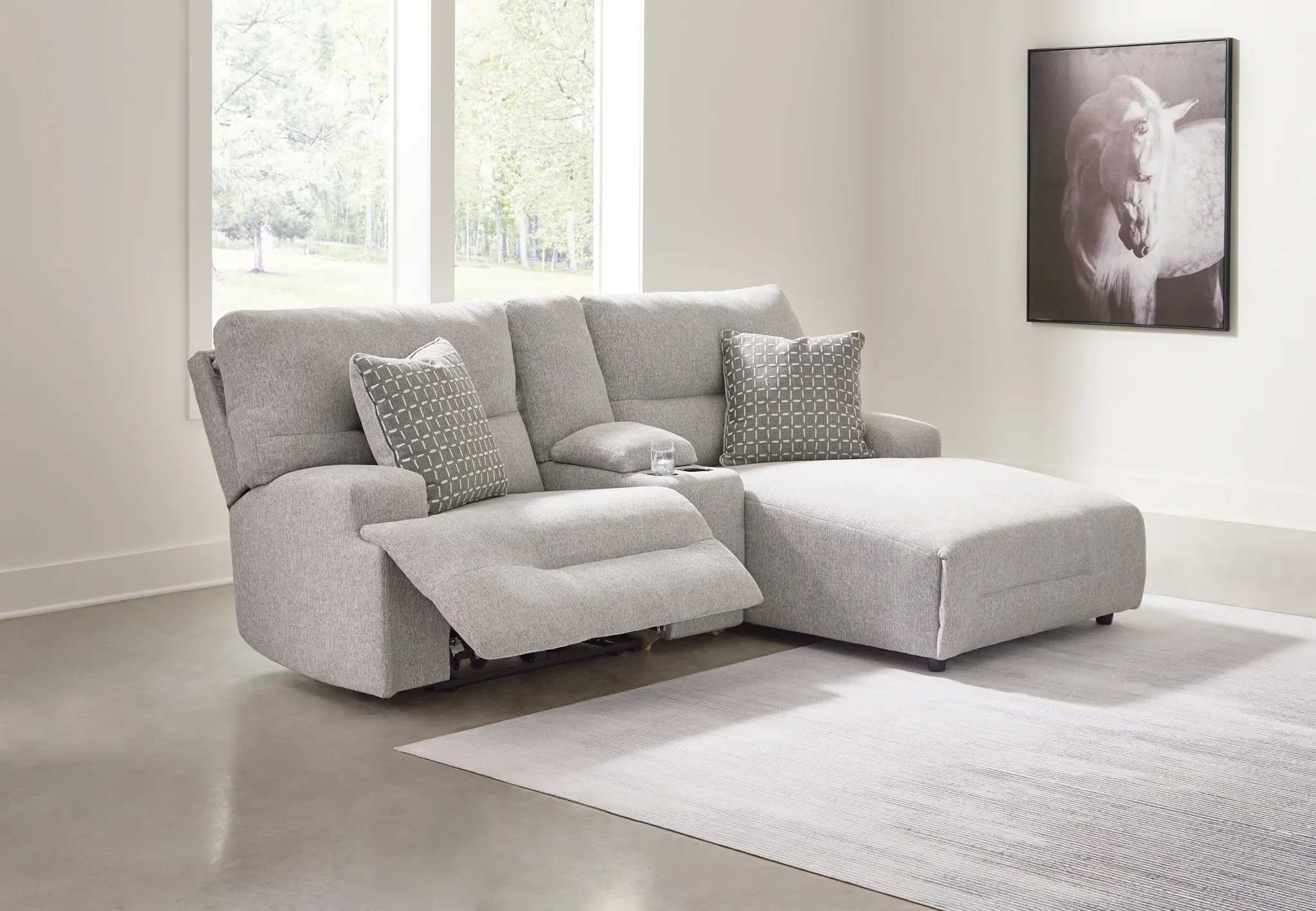 Acklen Place - Pewter - 3-Piece Power Reclining Sectional Sofa With Raf Chaise - Image 4
