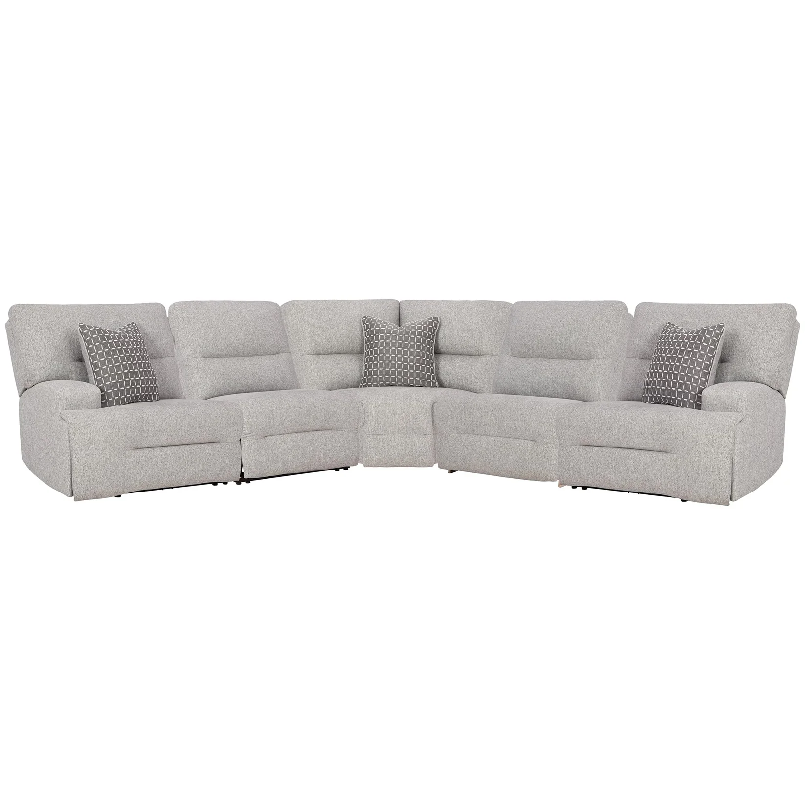 Acklen Place - Pewter - 5-Piece Power Reclining Sectional