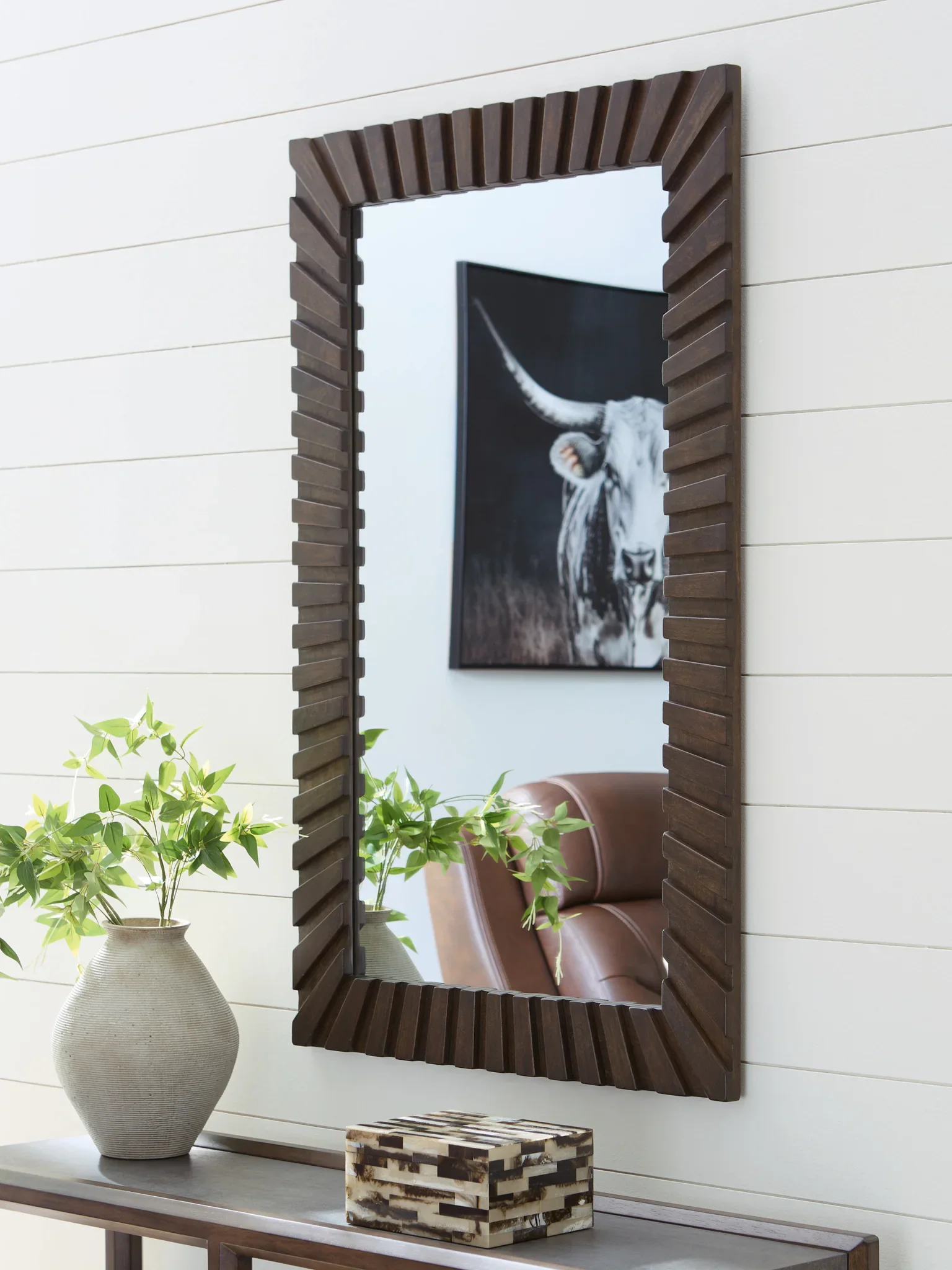 Advin - Dark Brown - Accent Mirror - Image 2