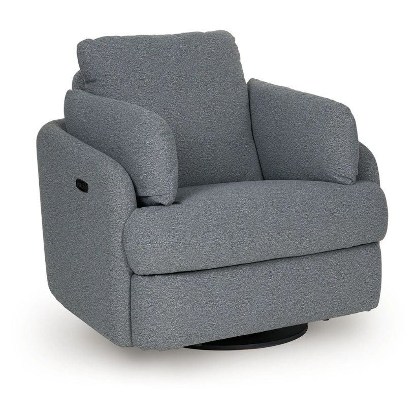 Alainmont Next-Gen Nuvella - Salt and Pepper - Swivel Power Recliner
