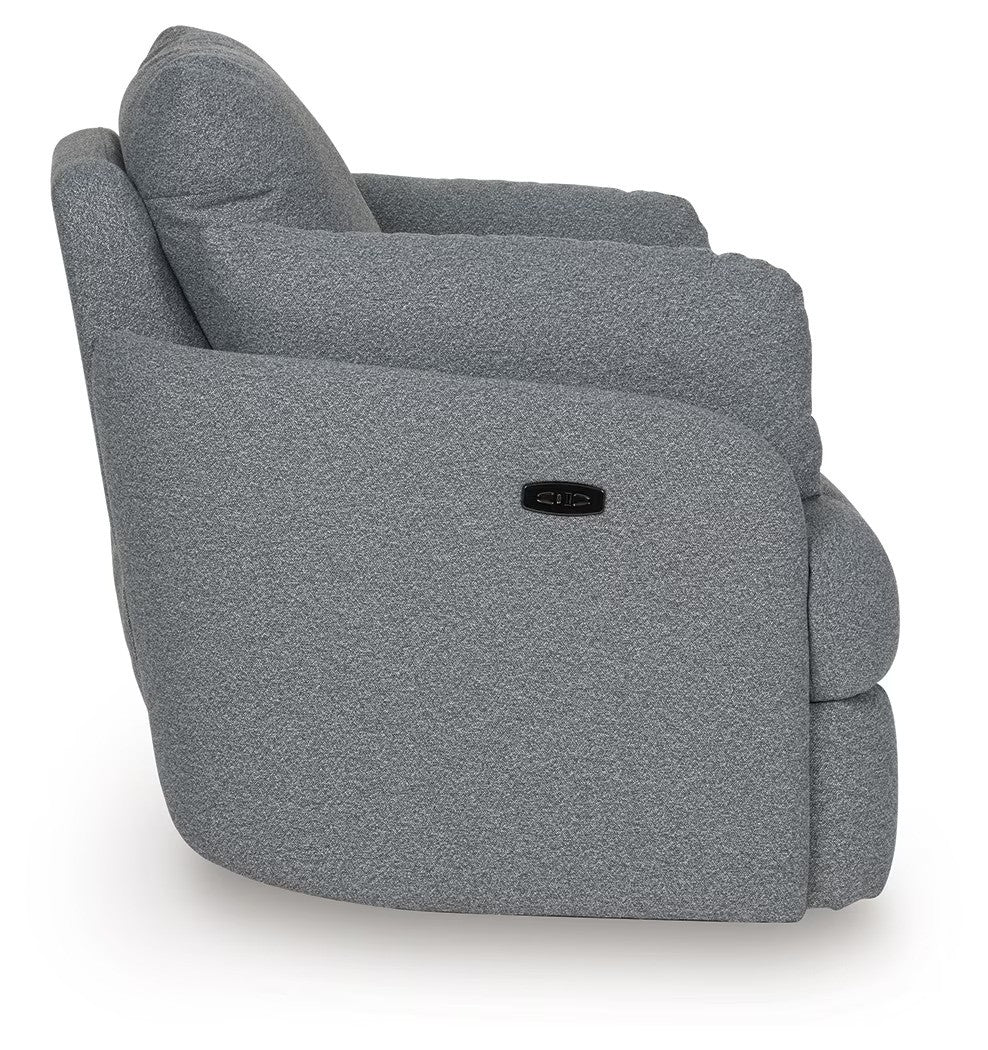 Alainmont Next-Gen Nuvella - Salt and Pepper - Swivel Power Recliner - Image 6