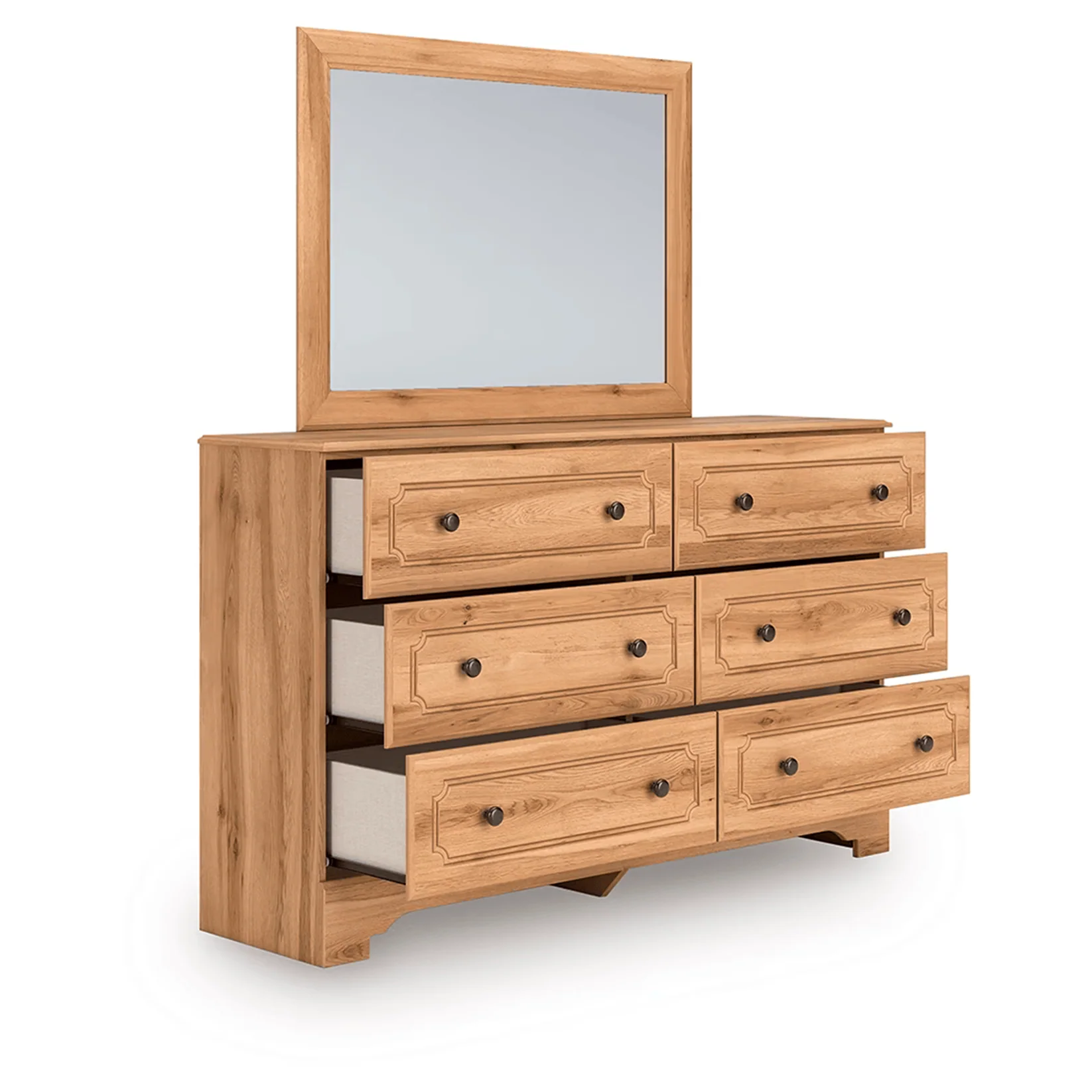 Aleaport - Warm Brown - Dresser and Mirror - Image 4