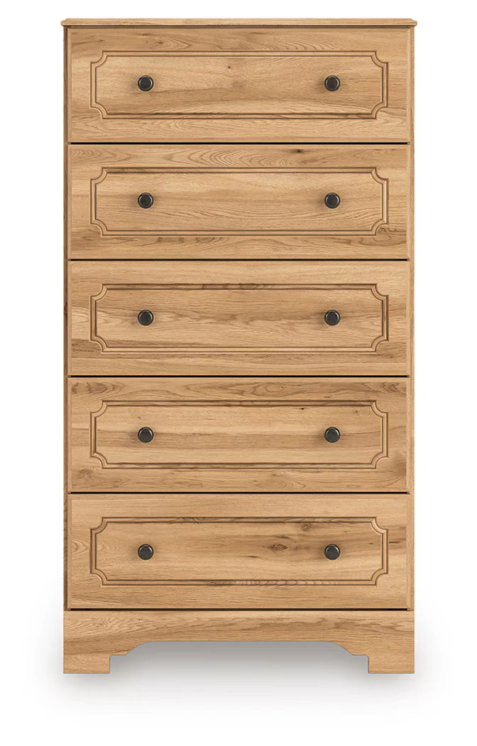 Aleaport - Warm Brown - Five Drawer Chest - Image 2
