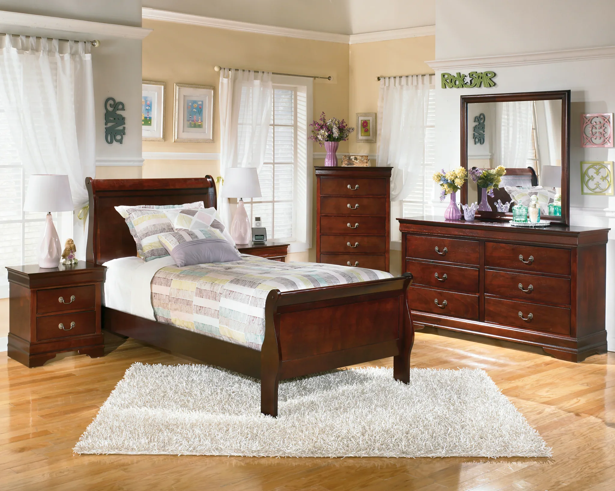 Alisdair - Reddish Brown - Two Drawer Night Stand - Image 7