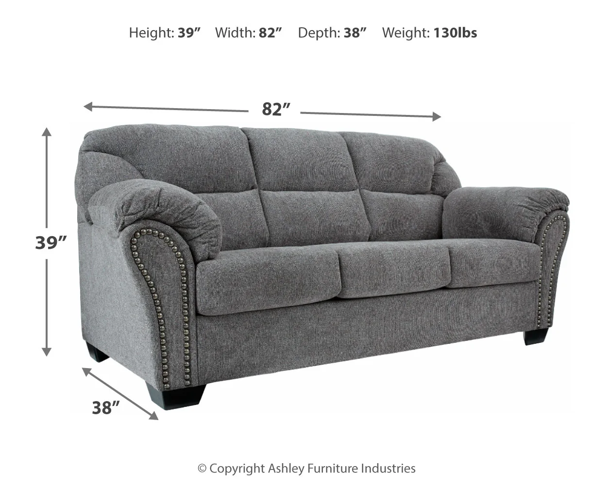 Allmaxx - Pewter - Sofa - Image 5