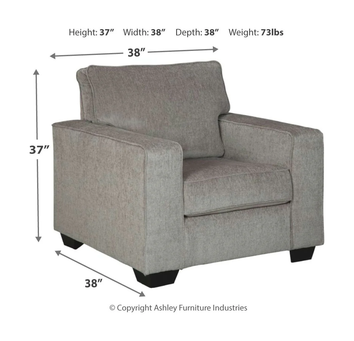 Altari - Light Gray - 2 Pc. - Chair With Ottoman - Image 3