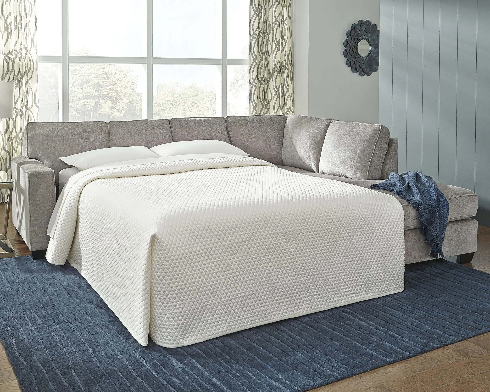 Altari - Light Gray - Right Arm Facing Corner Chaise With Sleeper 2 Pc Sectional - Image 3