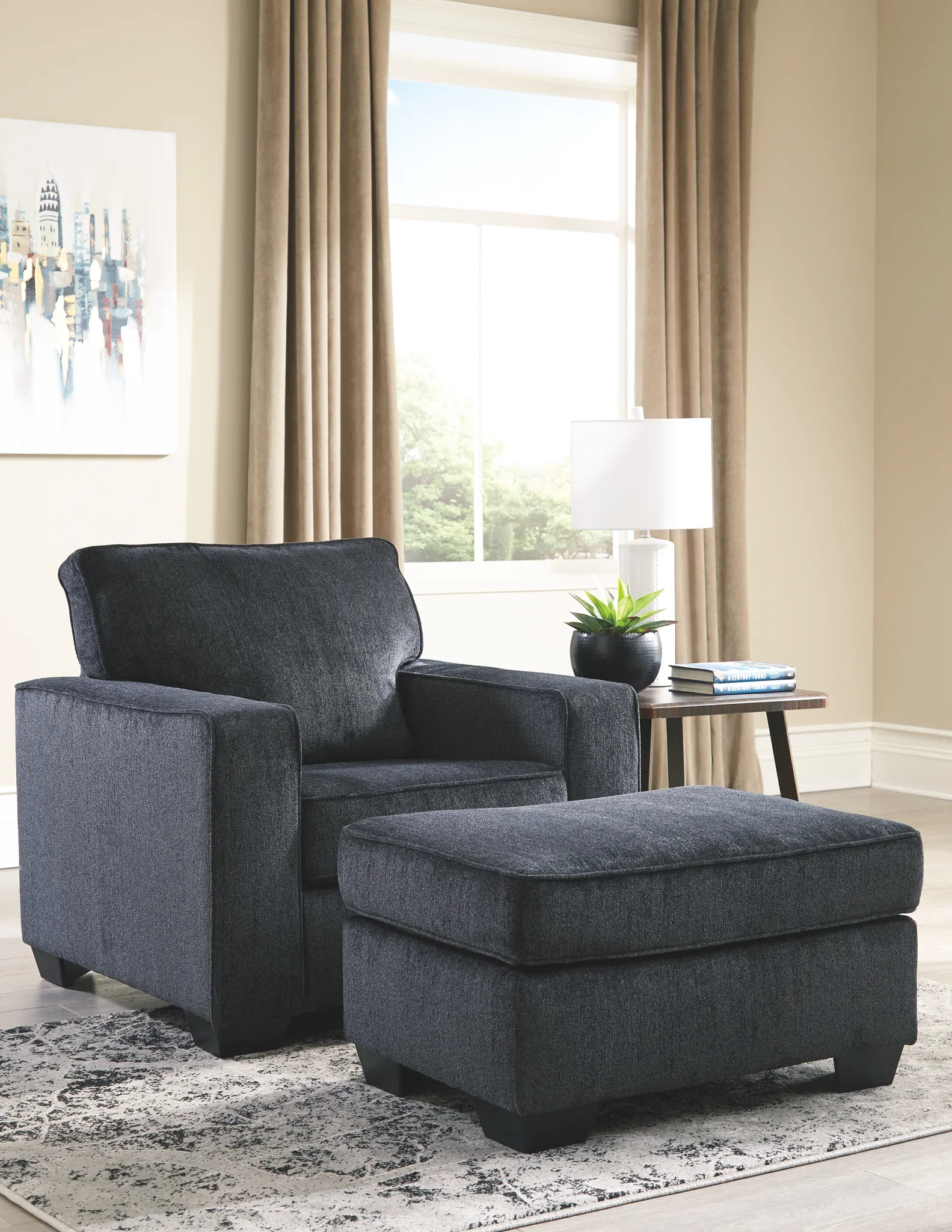 Altari - Dark Gray - Ottoman - Image 3