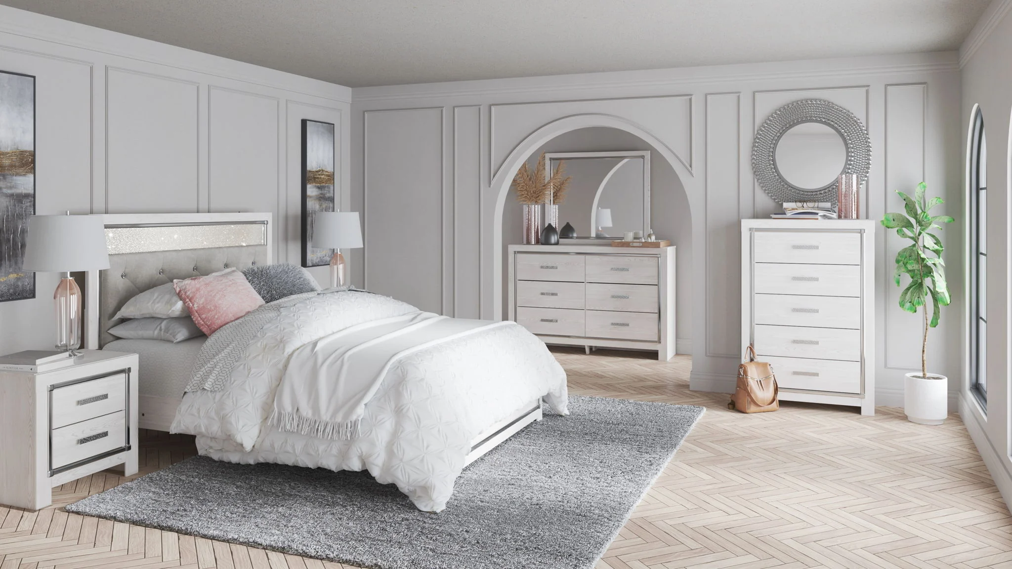 Altyra - White - Bedroom Mirror - Image 3