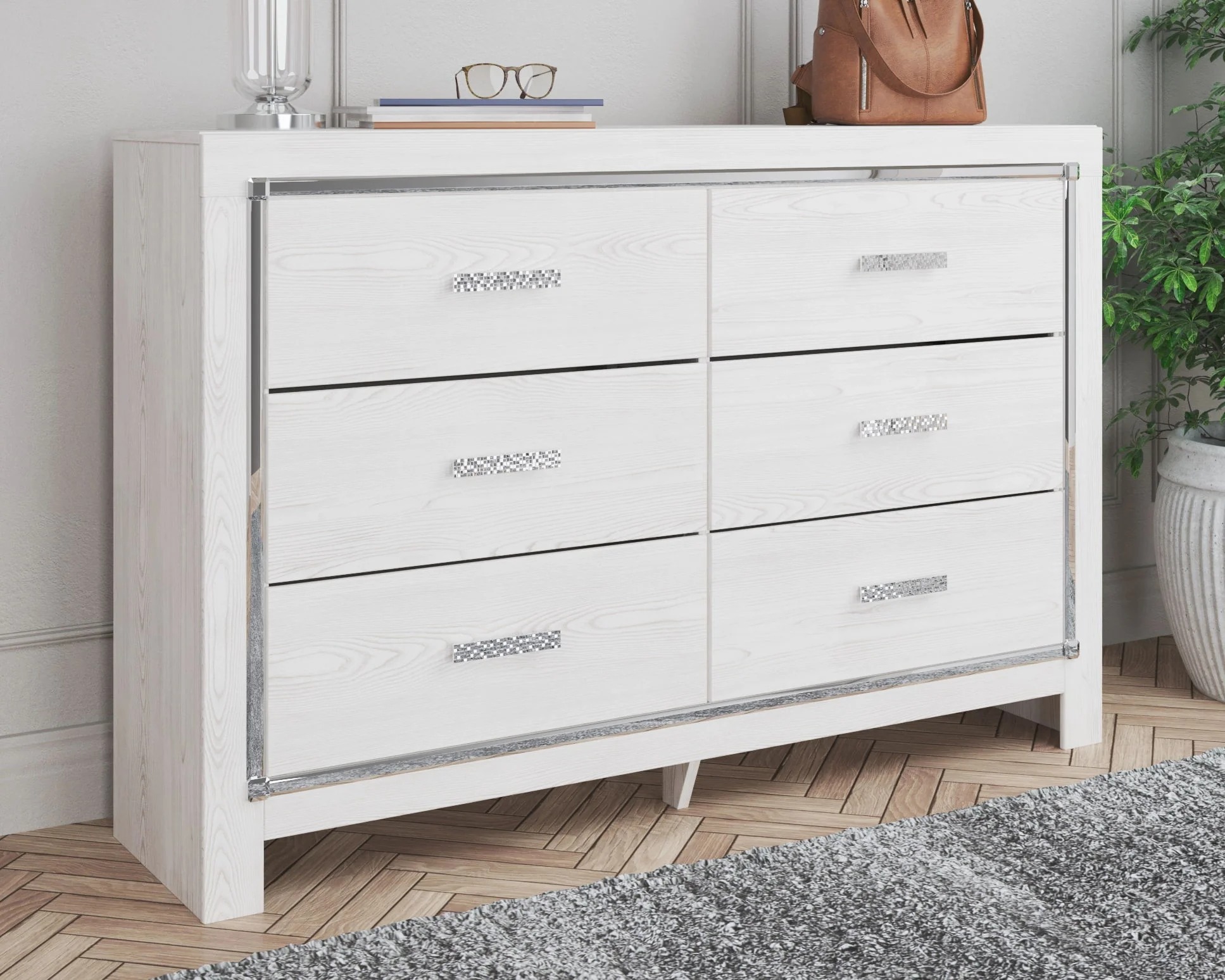 Altyra - White - Six Drawer Dresser - Image 6