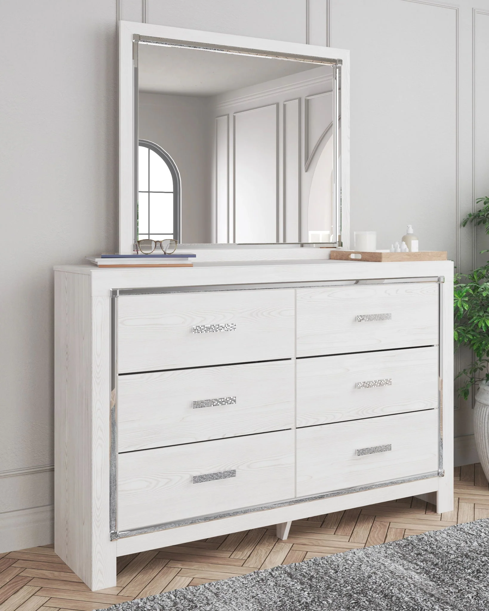 Altyra - White - Dresser, Mirror - Image 4