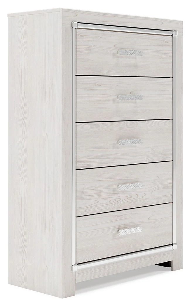 Altyra - White - Five Drawer Chest - Image 3