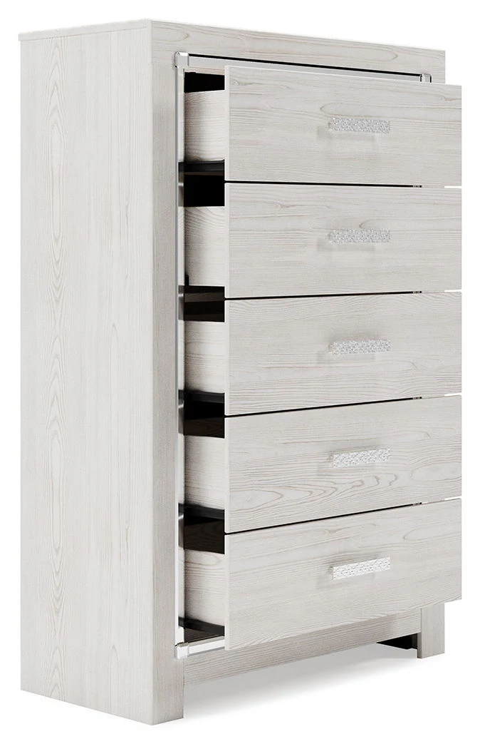 Altyra - White - Five Drawer Chest - Image 5