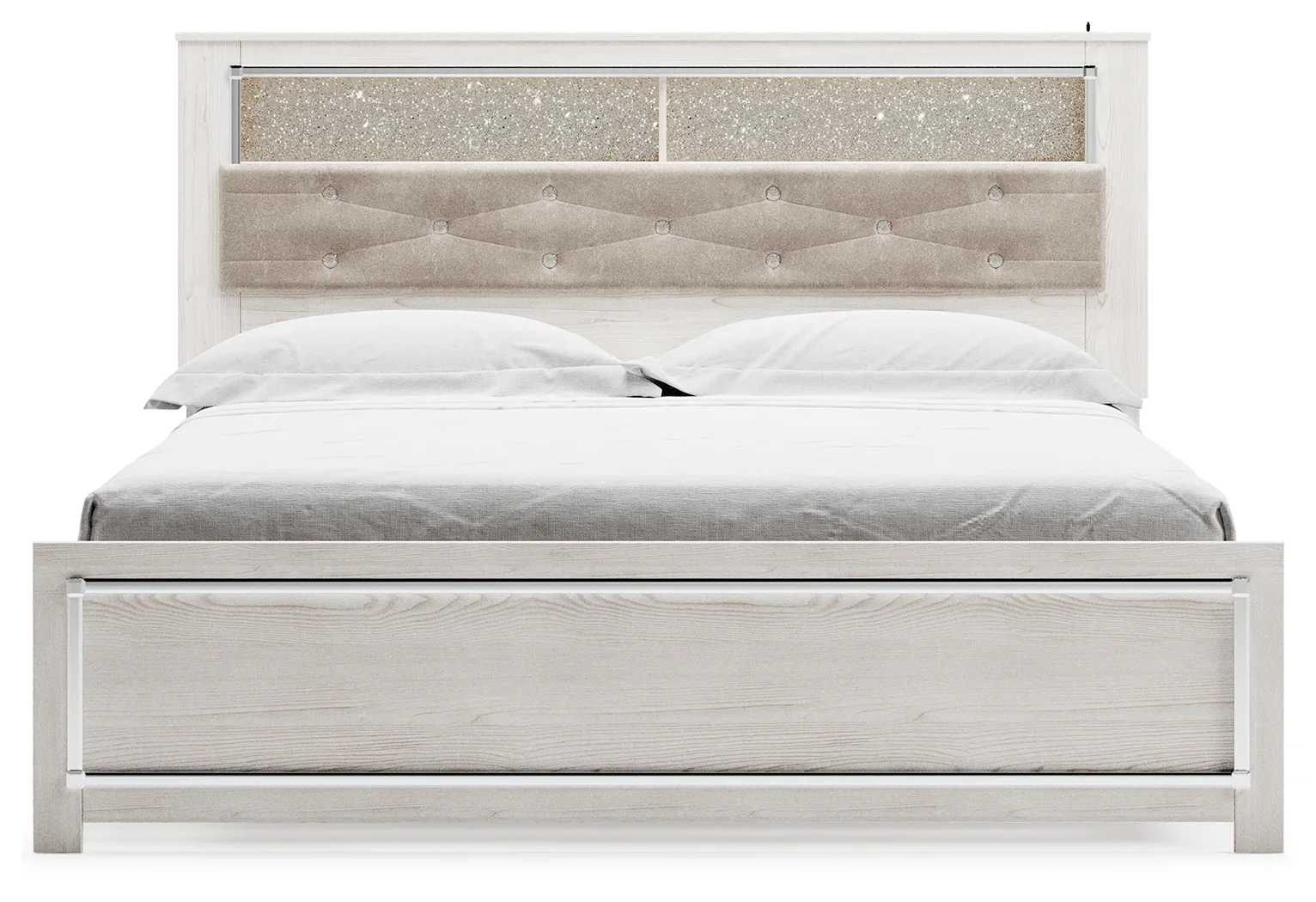 Altyra - White - King Bookcase Panel Bed - Image 3