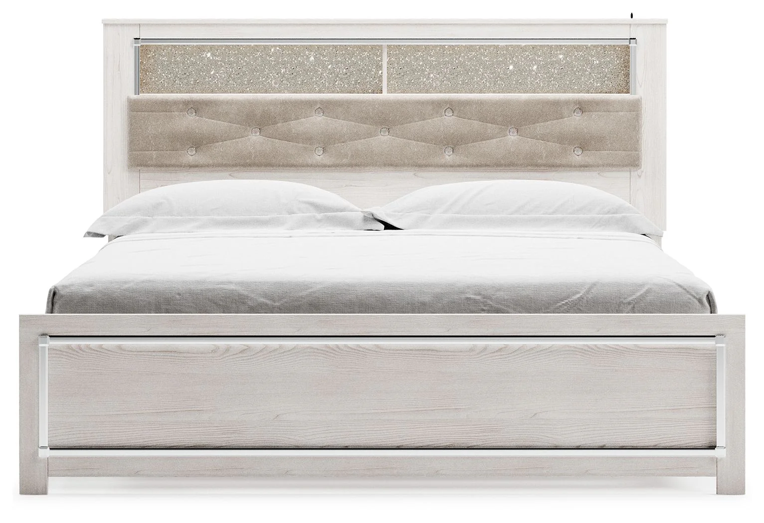 Altyra - White - King Panel Bookcase Bed - Image 3