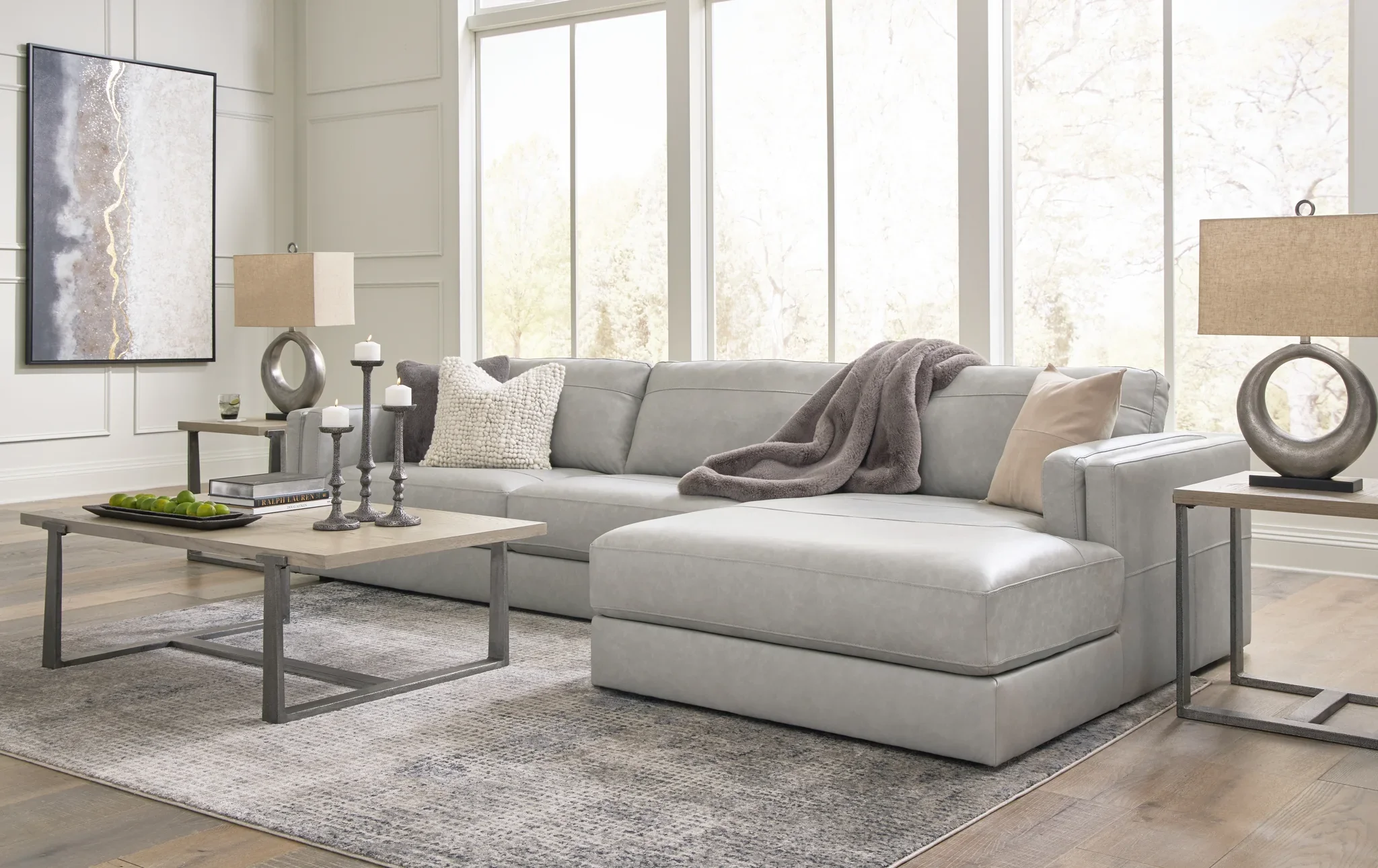 Amiata - Glacier - 2-Piece Sectional With Raf Corner Chaise - Image 4