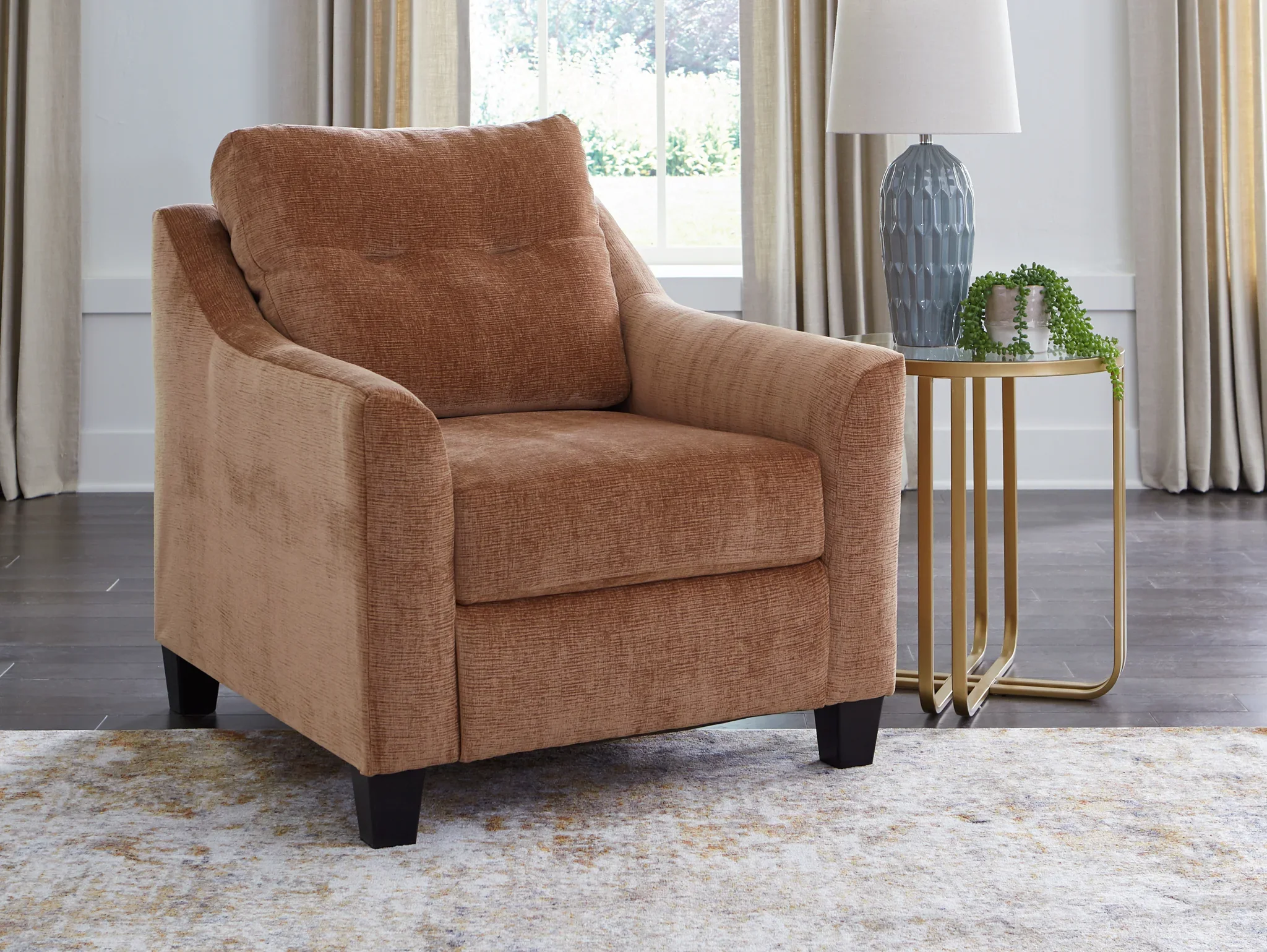 Amity Bay - 3 Pc. - Sofa Chaise, Chair, Ottoman - Clay - Image 3