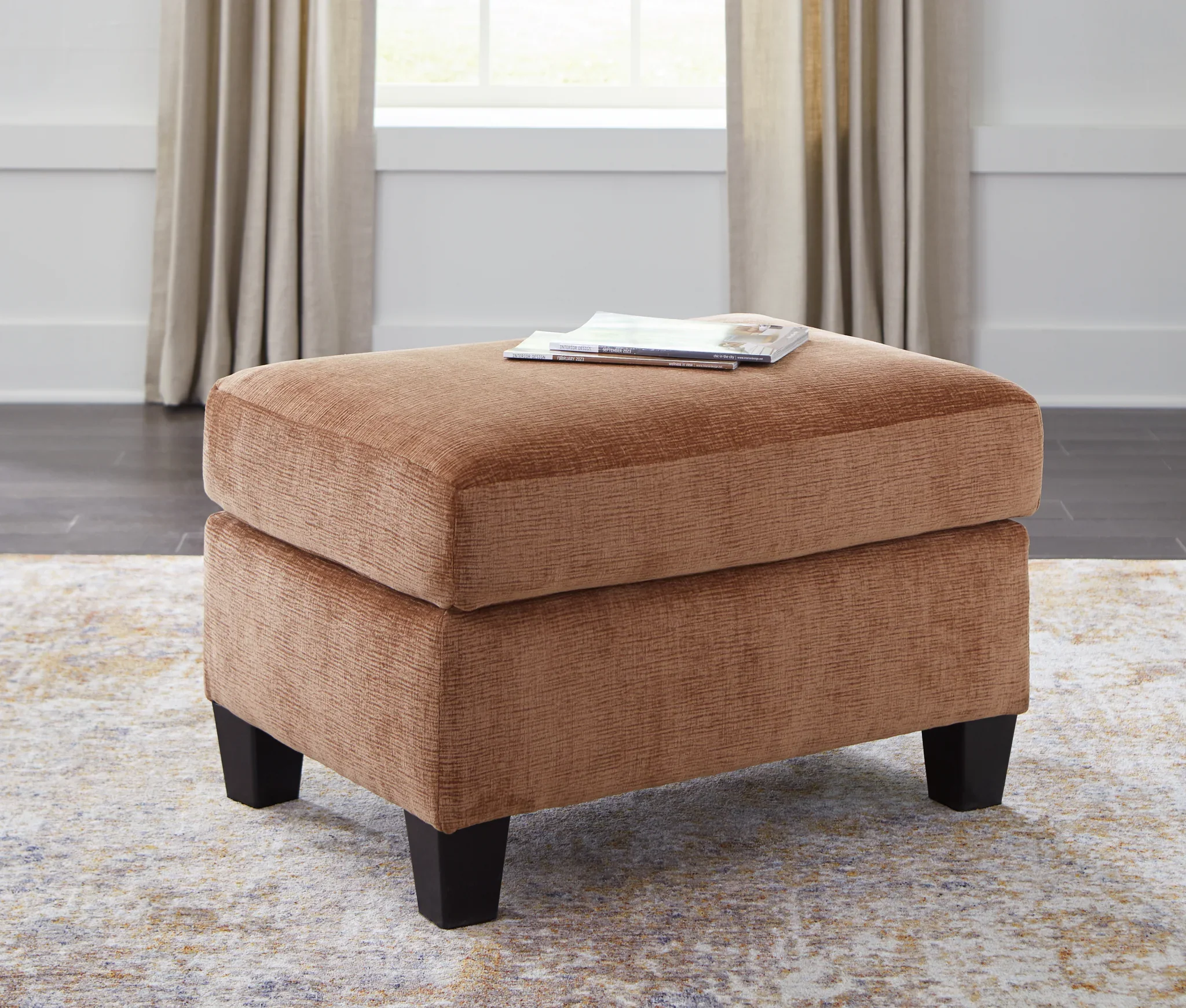 Amity Bay - 3 Pc. - Sofa Chaise, Chair, Ottoman - Clay - Image 7