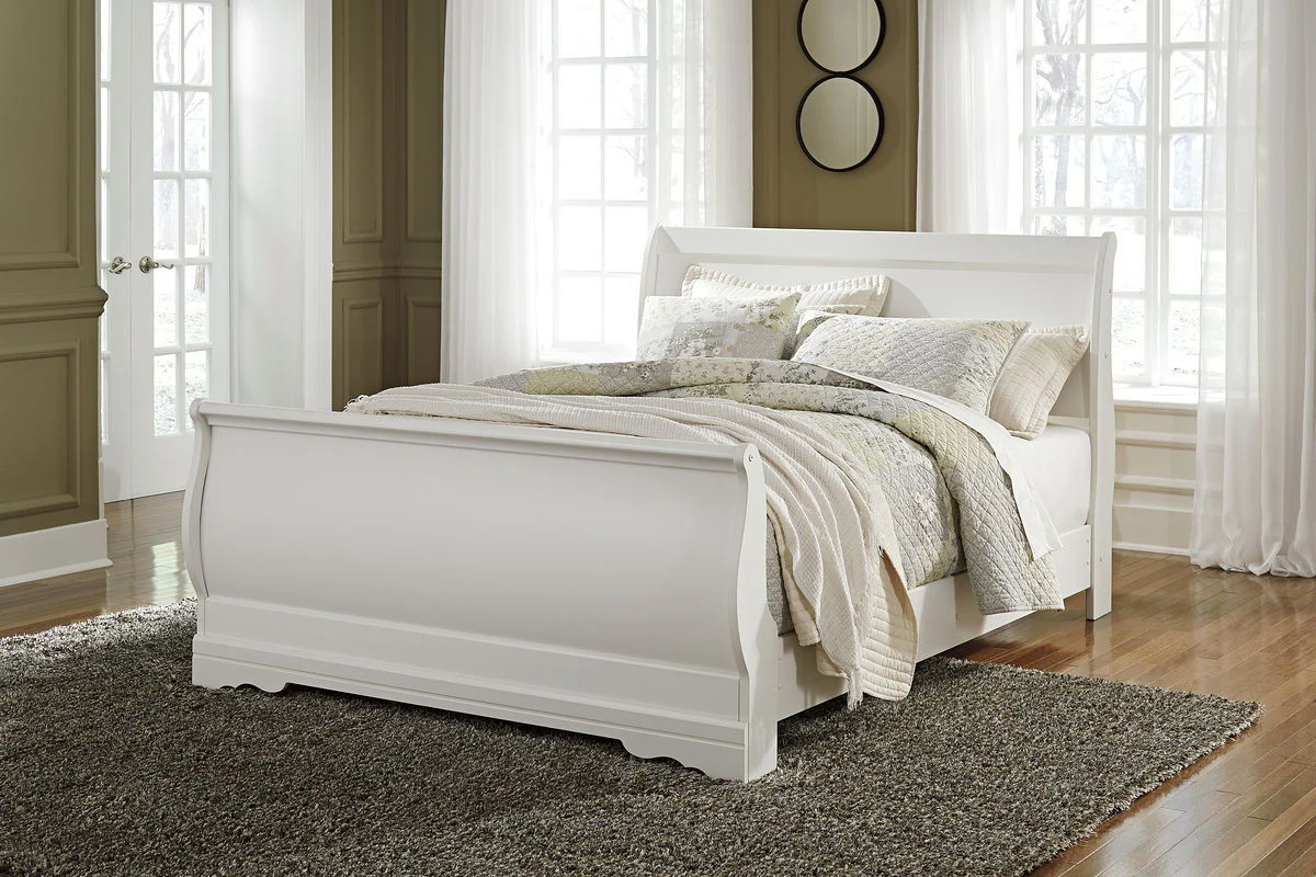 Anarasia - White - Queen Sleigh Bed - Image 4