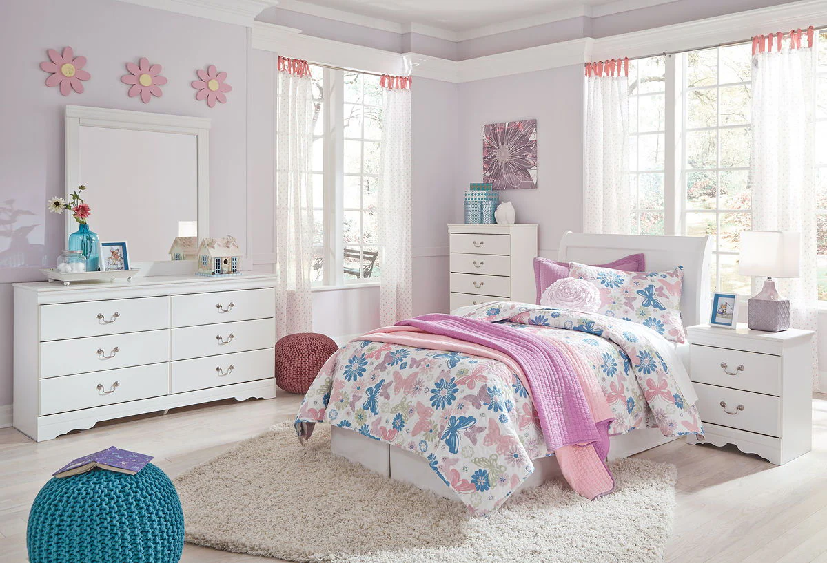 Anarasia - White - Twin Sleigh Headboard With Bolt On Bed Frame - Image 3