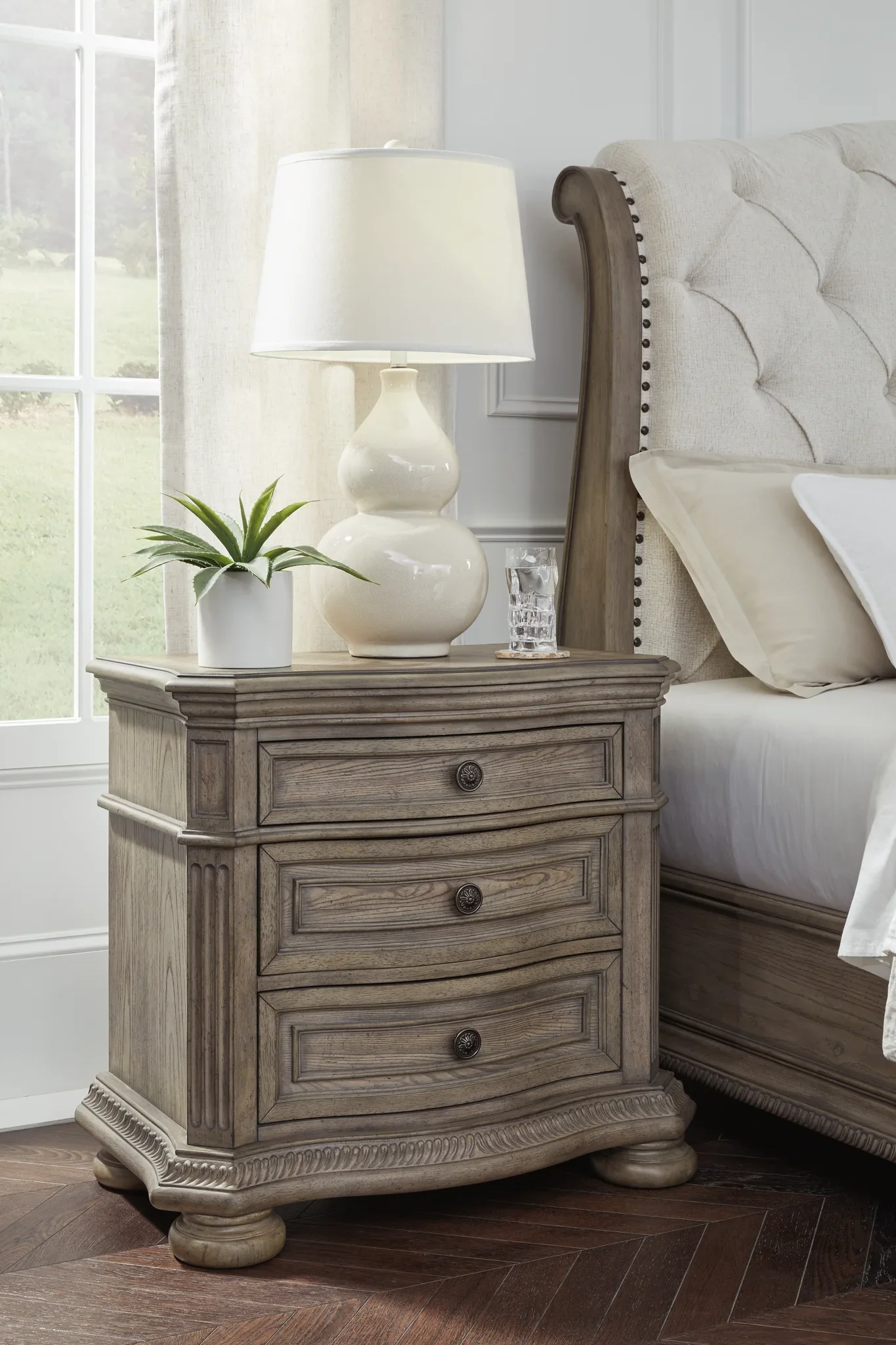 Ardenfield - Light Brown - Three Drawer Night Stand - Image 2