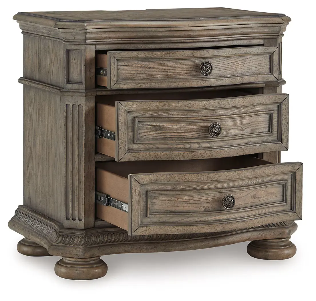 Ardenfield - Light Brown - Three Drawer Night Stand - Image 3