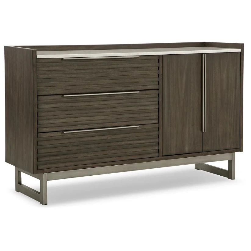 Arkenton - Grayish Brown / White - Dresser
