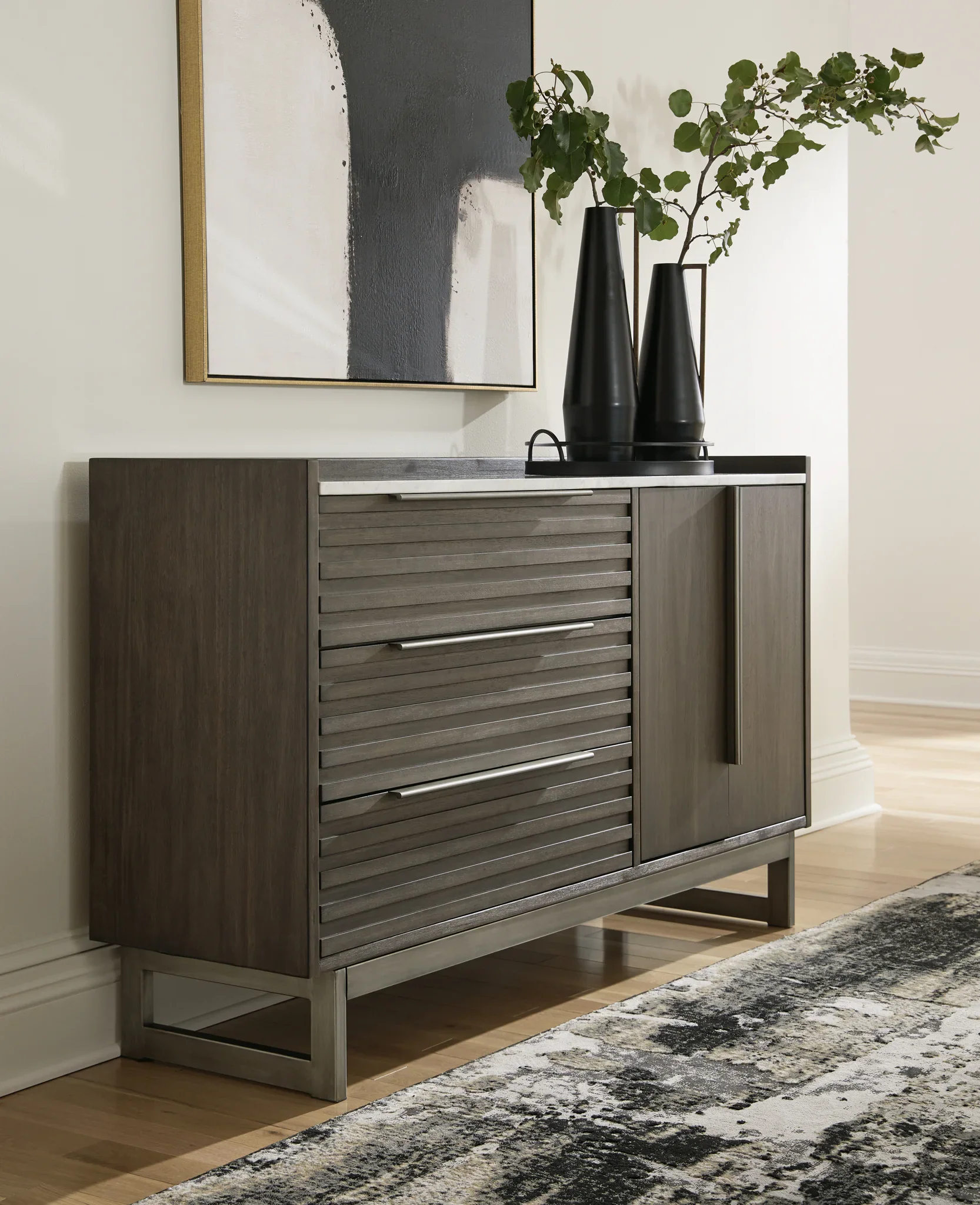 Arkenton - Grayish Brown / White - Dresser - Image 2