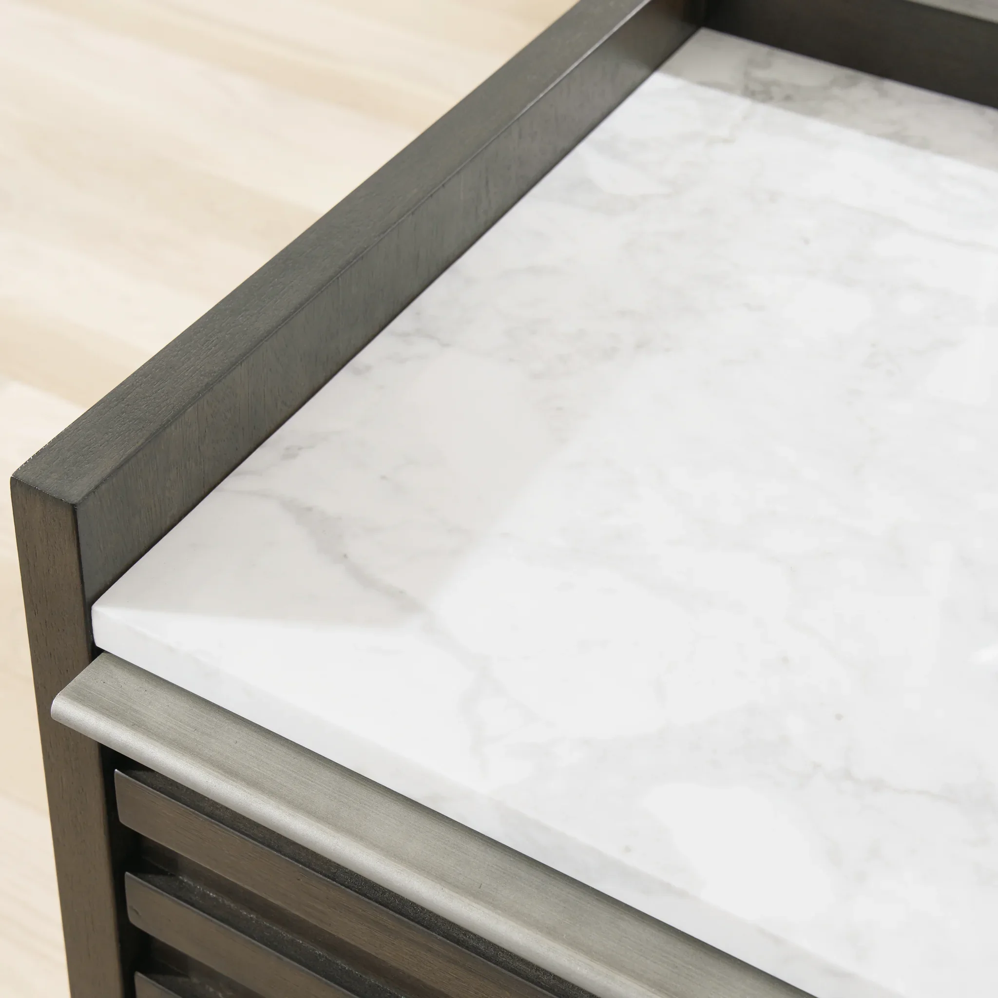 Arkenton - Grayish Brown / White - Two Drawer Night Stand - Image 7