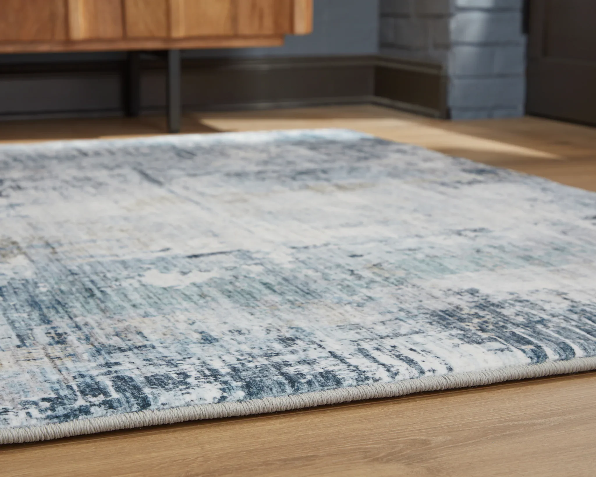 Arlenmont - Blue / White / Brown - Large Rug - 8' x 10' - Image 3