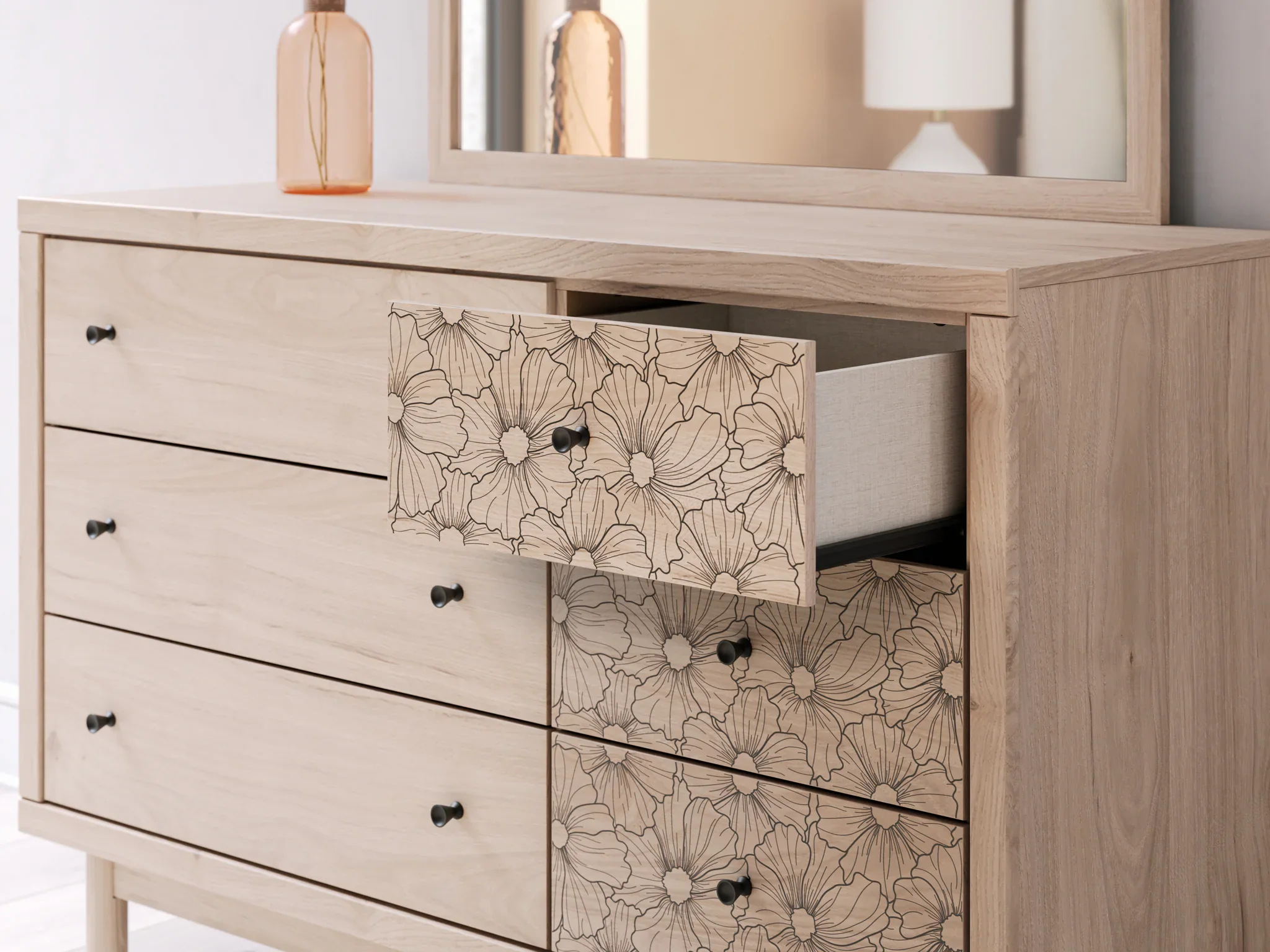Arloster - Tan - Dresser And Mirror - Image 6
