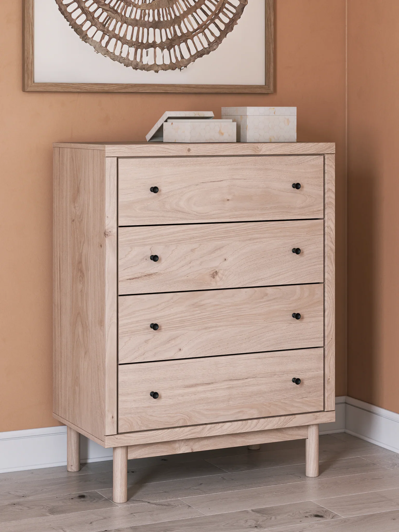Arloster - Tan - Four Drawer Chest - Image 2