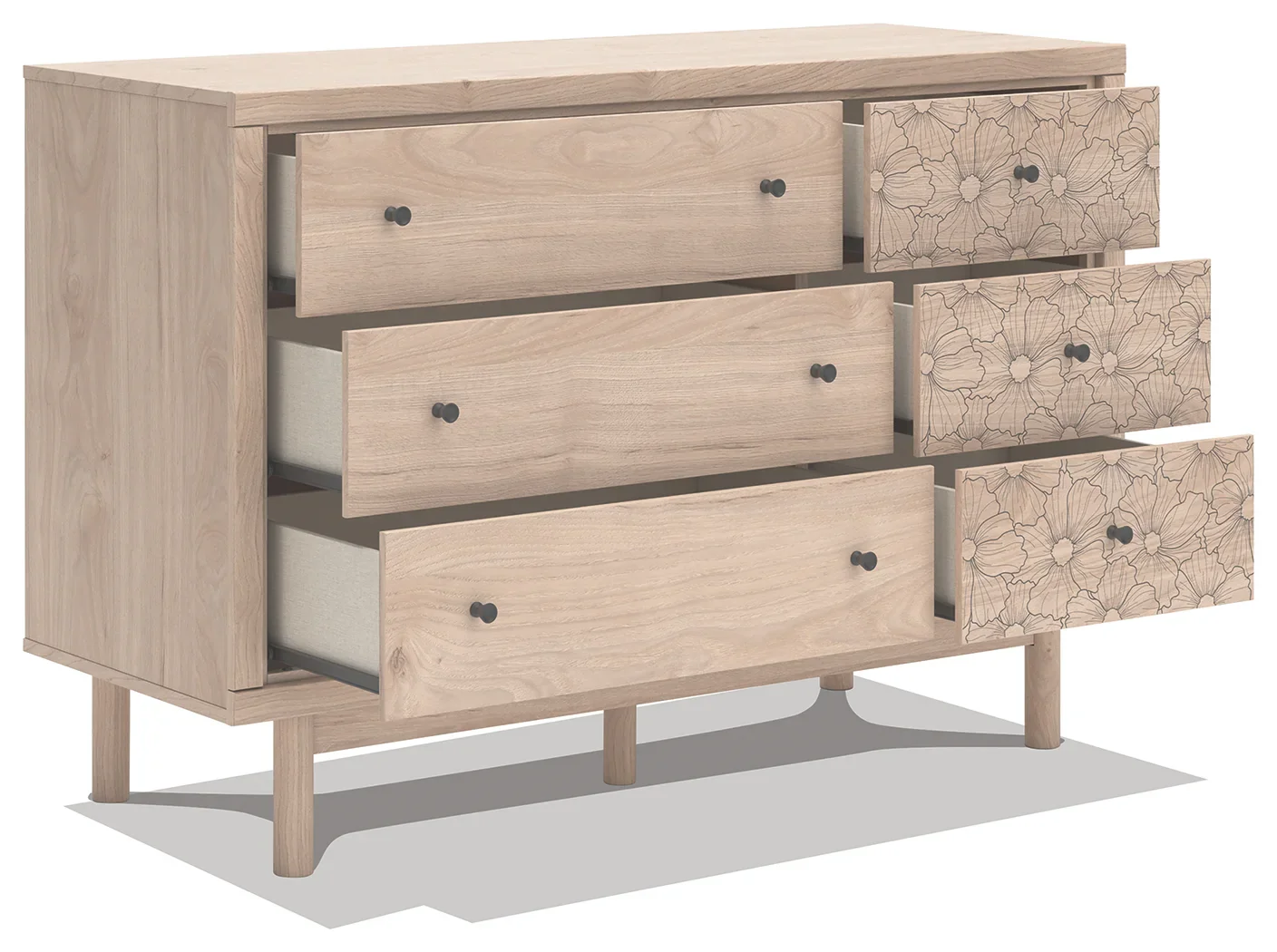 Arloster - Tan - Six Drawer Dresser - Image 4