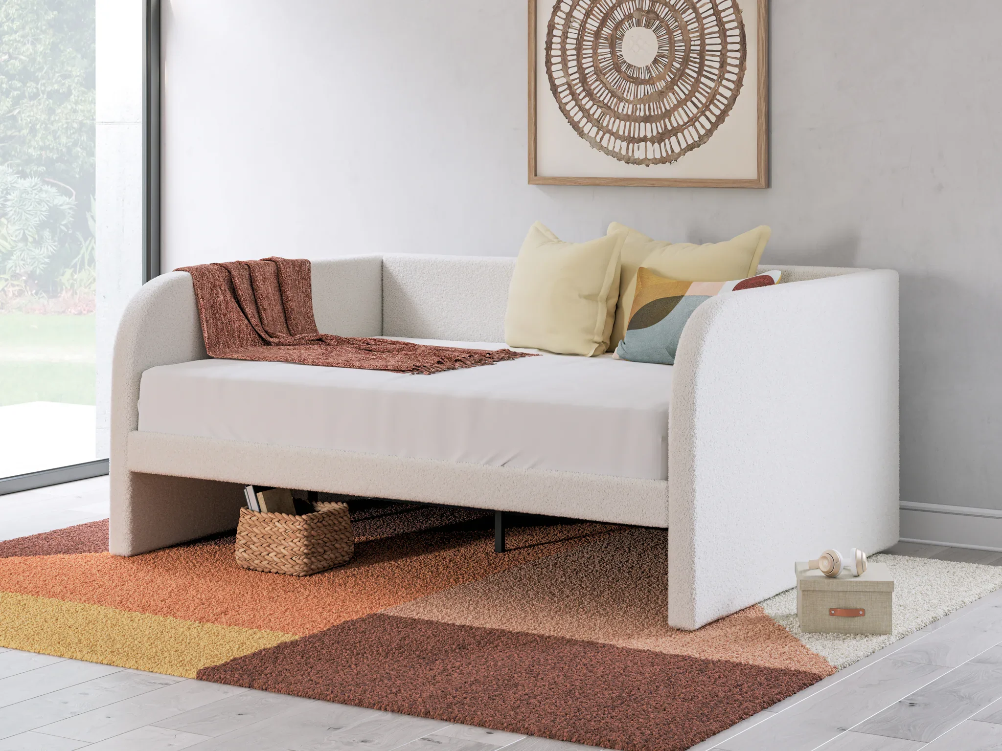 Arloster - Tan / White - Full Upholstered Day Bed - Image 2