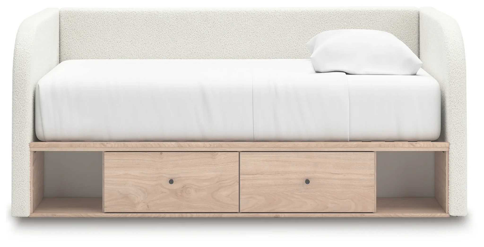 Arloster - Tan / White - Full Upholstered Day Bed With Storage - Image 6