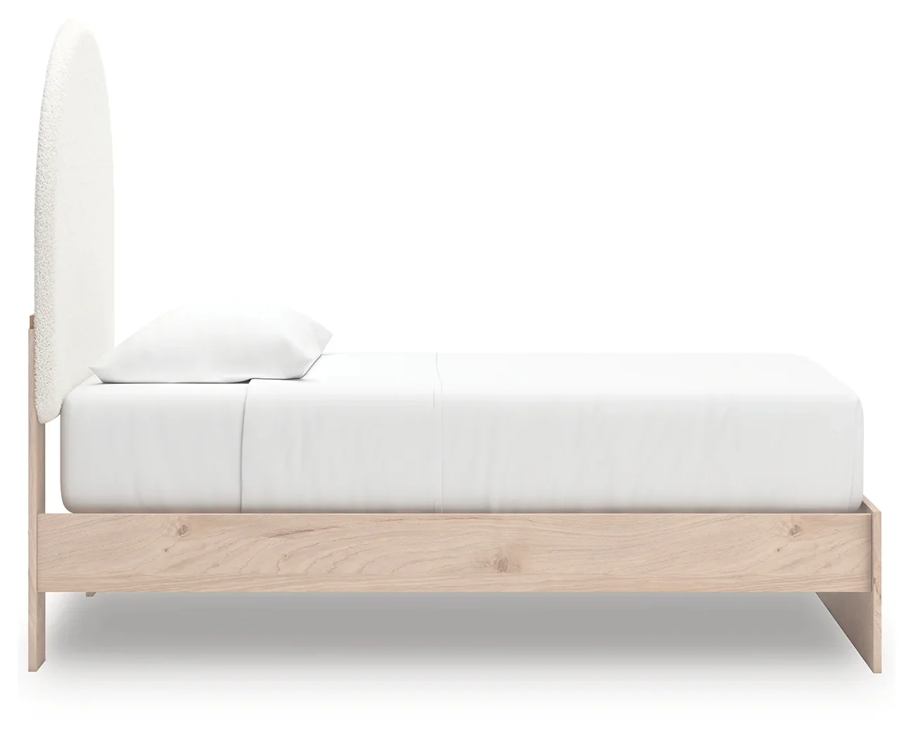 Arloster - Twin Upholstered Panel Bed - Tan / White - Image 8