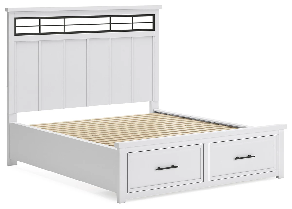 Ashbryn - White / Natural - California King Panel Storage Bed - Image 3