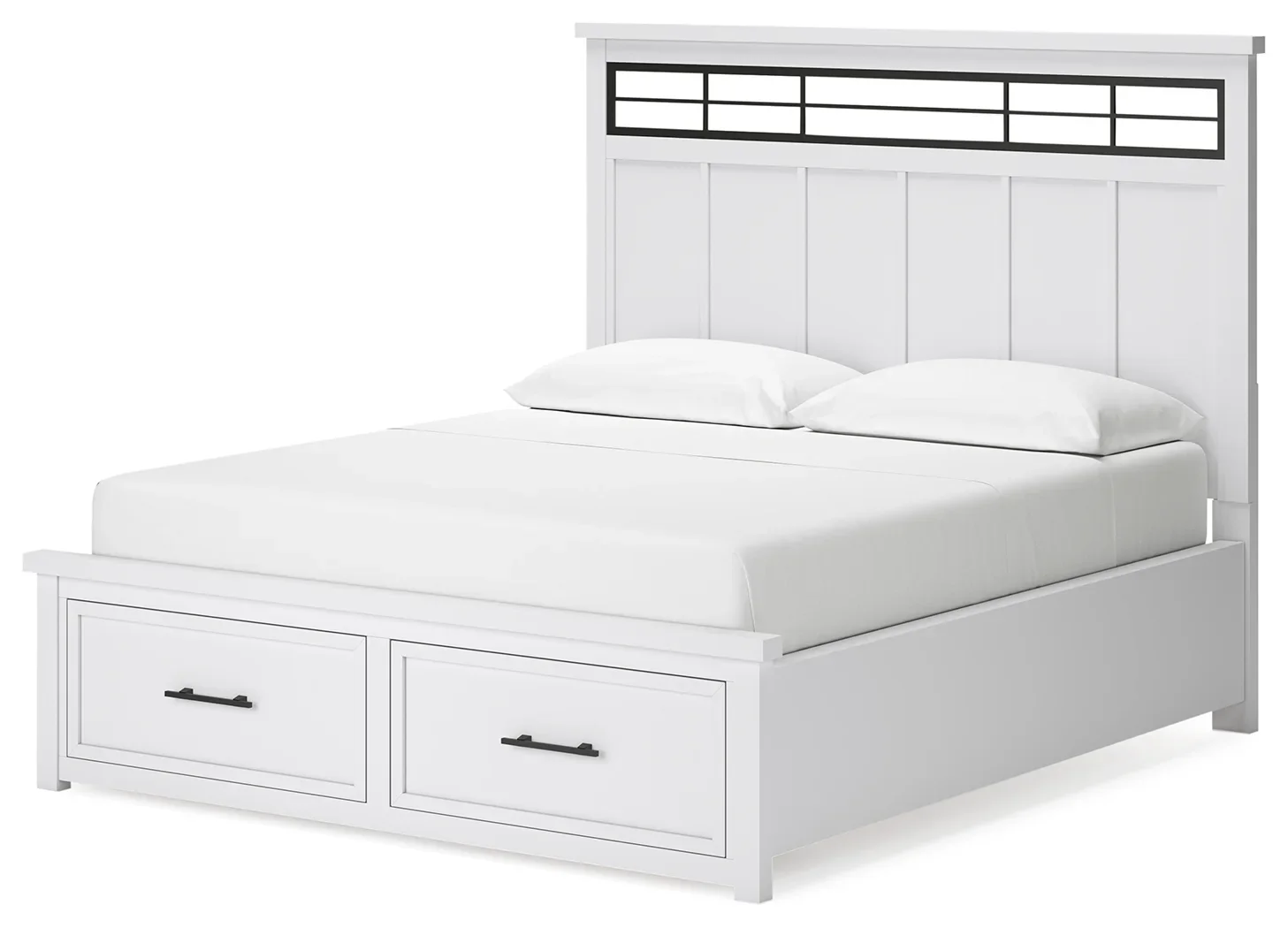 Ashbryn - White / Natural - California King Panel Storage Bed - Image 4