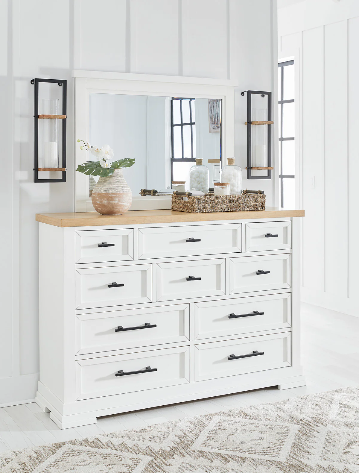 Ashbryn - White / Natural - Dresser And Mirror - Image 2