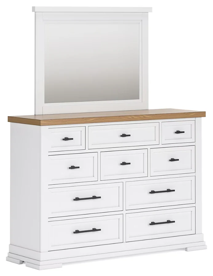 Ashbryn - White / Natural - Dresser And Mirror - Image 3