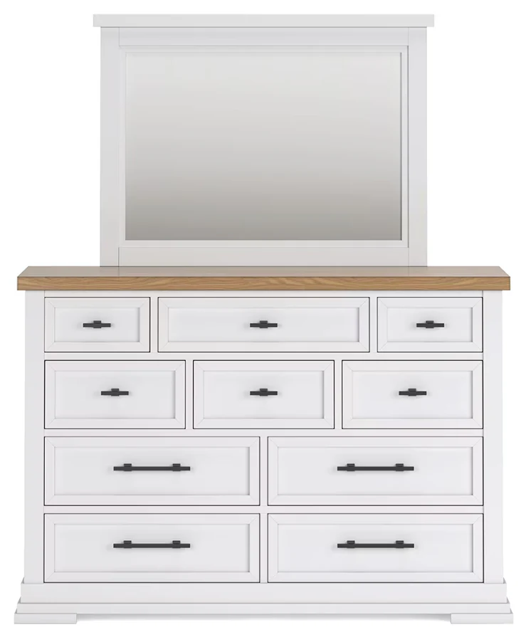 Ashbryn - White / Natural - Dresser And Mirror - Image 5